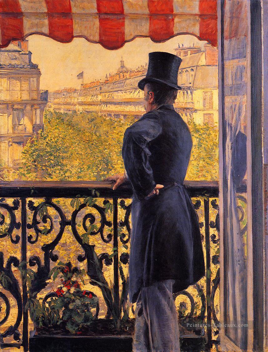 L’homme au balcon2 Gustave Caillebotte Peintures à l'huile